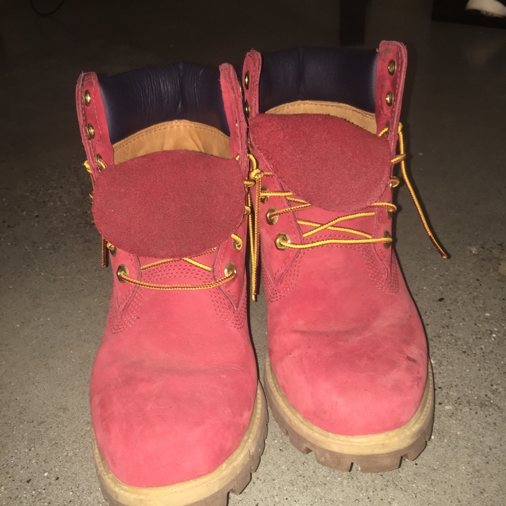 Burgundy Timberlands - Picture 2 of 4